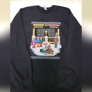 Christmas Story Ralphie vs Farkus Ugly Holiday Sweater- Mens Big & Tall Size 4XL